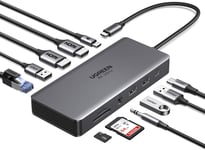 UGREEN Revodok Pro 211 USB C Docking Station, 11-In-1 USB C Hub Dual HDMI 4K@60H