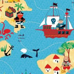 2m X 45cm CHILDRENS PLAYROOM PIRATE JACK STICKY BACK PLASTIC SELF ADHESIVE VINYL