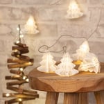 Ledkia - Guirlande Lumineuse led Sapin Papier à Piles 2.1m Blanc chaud 3000K