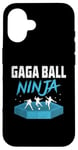 Coque pour iPhone 16 Jeu de handball Gaga Ball Ninja Dodgeball Dodge