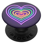 PopSockets PopGrip - Support et Grip pour Smartphone et Tablette avec Un Top Interchangeable - Neon Love