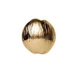 Mellandel för smyckestillverkning, 1 st. guldfärgad cirkel Ø15 mm, djup 8 mm, hål 1,5 mm