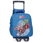 Joumma Marvel Avengers Heroes Sac à Dos préscolaire avec Chariot Bleu 23 x 25 x 10 cm Polyester 5,25 l, Bleu, Talla única, Sac à Dos préscolaire avec Chariot