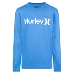 Hurley Hrlb One& Only Boys Ls Tee T-Shirt, Bleu Indigo, 8 Ans Garçon