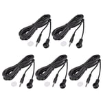 IR Infrared Receiver Extender Cable 3.5mm Jack 9.8FT Long Black Flat Head 5pcs