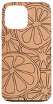 Coque pour iPhone 13 Pro Max Silhouette de couleur orange brûlé, motif agrumes