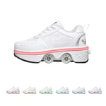 ZXSZX Roller Skates For Women,quad Roller Skates For Kids,shoes With Led Light For Girls,unisex Shoes Roller Shoes Sports Outdoors Technical Skateboarding Shoe,A-EUR33