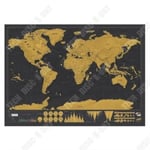 TD® Scratch Map/ Dekoration, Large Gold & Black Scratch Map/ World Scratch Map Black