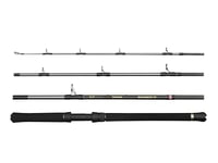 Penn Regiment IV Boat Travel Rod, Saltwater Angler Fishing Sea Fish Cod, Sea Eel, Bass, Pollock, Mackerel, Shark, Strong Leightweight & Versatile, Silver, 2.28m Fast Ambidextrous Rod