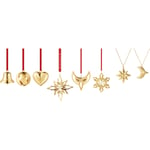 Georg Jensen Christmas Collection 2024 Gift Set juldekorationer 8 delar, 18K guldplätering