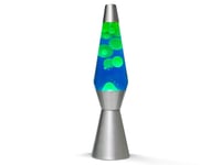 Itotal - Lava Lamp 36 Cm - Silver Base, Blue Liquid And White Wax (Xl