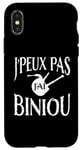 Coque pour iPhone X/XS Bretagne Je peux pas j'ai Biniou Idée cadeau Humour Breton