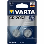 CR2032 3V Lithium Knappcellsbatteri 2-pack