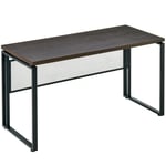 Modern Wooden Computer Desk Study Standing Writing Table Metal Frame