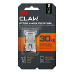 3M Claw Lot de 2 crochets muraux pour accrocher des tableaux en placoplâtre, 2 crochets, supporte jusqu'à 30 kg, idéal pour les objets lourds