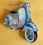 Scooter Fridge Magnet, 60s Mod Classic Vintage Italian Scooter Fridge Magnet