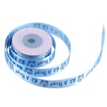 (1)10 Meters/roll IT Is A BOY Blue Polyester Ribbon For Baby Shower And