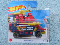 Hot Wheels H4A 009 RUNWAY RES-Q  blue Fire Engine 2024 9/250 CaseA