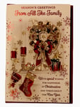 Christmas Card From All The Family Xmas Wishes Quality Season Greeting Card Gift