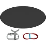 Woltu - Couverture Piscine Ronde F420cm, Convient aux F320-360cm, Anti-poussière en pe 200g/m² avec Œillets et Corde de Fixation