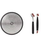 OXO Good Grips Easy Clean Shower Stall Drain Protector - Stainless Steel & Silicone & Good Grips Deep Clean Brush Set