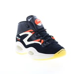 Reebok Question Pump Mens Black Leather Lace Up Athletic Basketball Shoes