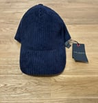 Ted Baker London Corduroy Baseball Cap Navy Hat Cord New Cotton Classic S/M Sun