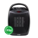 1500W Russell Hobbs Black Portable Ceramic Heater