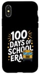 Coque pour iPhone X/XS 100 Days of School Era Graphique bus scolaire vintage