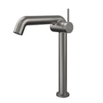 EMKE Robinet de Salle de Bain Anthracite, Mitigeur Monocommande en Laiton, Cartouche Céramique, 332 x 220 x 76 mm, Installation Facile, Aérateur Neoperl, Économie d'Eau，Robinet de Lavabo