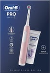 Oral-B Pro Series 1 Electric Toothbrush 3D Cleaning & 3D White Toothpaste Pink