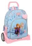 Safta FROZEN Ice Magic - Sac à dos scolaire 180 cm, dos ergonomique, avec chariot Evolution, idéal pour les enfants de différents âges, confortable et polyvalent, qualité et résistance, 33 x 14 x 42