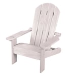 Fauteuil Adirondack pour Enfants - ROBA - Gris - Bois Résistant aux Intempéries - Porte Gobelet