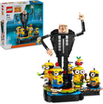 LEGO Despicable Me Brick-Built Gru and Minions, Buildable Movie Toys for Kids, &