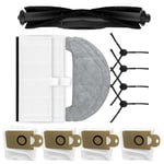 Tlily - Kit D'Accessoires 13 Pièces pour L11 Pro Aspirateur Robot, Brosse Latérale Principale, Filtre Hepa, Sac à Poussière en Tissu de Vadrouille