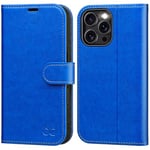 OCASE for iPhone 16 Pro Max Case, PU Leather Wallet, Magnetic Flip Folio Cover with RFID Blocking, Card Holders, Shockproof TPU, and Kickstand for 6.9 Inch iPhone 16 Pro Max (2024), Sapphire Blue