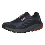 adidas Homme Terrex Rider Trail Running Shoes Chaussures, Wonder Steel/Core Black/Orange, 49 1/3 EU