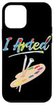 Coque pour iPhone 12 mini I Arted Palette de peinture amusante pour enseignant artiste peintre