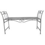 Banc De Jardin Fer Quadrillé 115x42x67cm