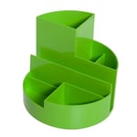 MAUL organisateur de bureau MAULrundbox 140x125mm | Organiseur stylé à 6 compartiments | Pour ranger stylos, ciseaux et carte de notes | Rangement pratique pour le bureau | Vert clair