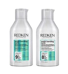 Redken Acidic Bonding Curls Shampoo 300ml and Conditioner 300ml Bundle for Damaged Curly & Coily Hair, Restore Curl Pattern