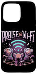 iPhone 15 Pro Max Praise the Wifi Funny Evil Technology Lovers Cute Cat Case