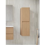 Stano. - Grande armoire de rangement fortina hauteur 120 cm chêne clair 30 cm