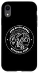 Coque pour iPhone XR Parc national de New River Gorge, camp, montagne, feu, arbre, lune