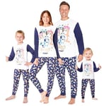 Bluey Christmas Matching Family Pyjamas - Xmas Matching PJs for Women, Men, Teens, Kids Lounge Wear Sets (White/Blue Kids, 3-4 Years)