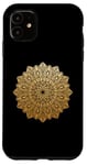 Coque pour iPhone 11 Mandala doré pour yoga, méditation, spirituel, bouddhiste, joli et mignon