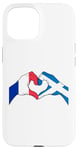 Coque pour iPhone 15 France et Écosse Français Écossais Le Mélange Parfait Cœur