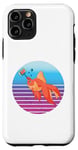 Coque pour iPhone 11 Pro Selfie Fish Goldfish Humorous Underwater Selfie Stick Ocean