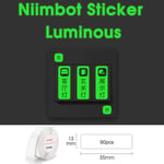 étiquettes autocollantes D11 pour imprimante thermique,papier autocollant lumineux,13mm x 35mm,pour étiqueteurs Niimbot D101 - Type Luminous Label