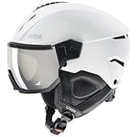 uvex Instinct Visor - Ski Helmet for Men and Women - Visor - Individual Fit - White-Black Matt - 60-62 cm